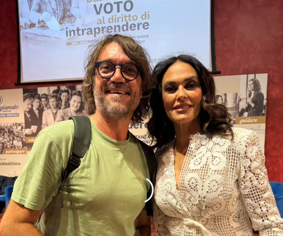 Con Maria Grazia Cucinotta